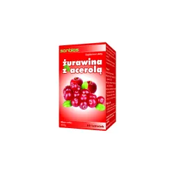 Żurawina z acerolą 60 tabl. Sanbios żurawina pokrzywa acerola skrzyp