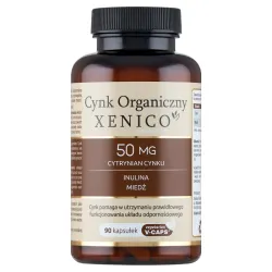 Cynk Organiczny 90 kaps. Xenico cytrynian cynku inulina miedź