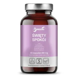 Święty spokój Panaseus 50 kaps. Yango Tulsi Różeniec górski Ashwagandha Schisandra Zielona herbata Ocimum sanctum