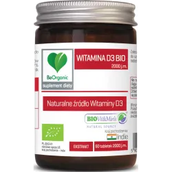 Witamina D3 BIO 2000 j.m 60 tabl. BeOrganic BIOVit&Min's  Cladonia rangiferina cholekalcyferol