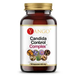 Candida Control Complex 90 kaps. Yango lukrecja czosnek czystek imbir kurkuma tarczyca bajkalska Glycyrrhiza glabra