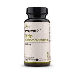 Kelp północnoatlantycki 260mg 120 kapsułek Pharmovit morszczyn pęcherzykowaty Fucus vesiculosus