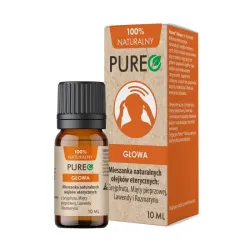 Olejek eteryczny Głowa 10ml Pureo mieszanka naturalnych olejków eterycznych grejpfrut mięta pieprzowa lawenda rozmaryn