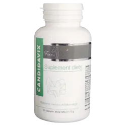 Candidavix 60 kapsułek kwas kaprylowy bakterie kwasu mlekowego witamina C kwas askorbinowy