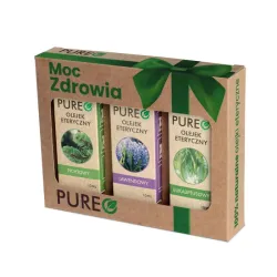 Moc Zdrowia Zestaw olejków eterycznych 3x10ml Pureo pichtowy lawendowy eukaliptusowy