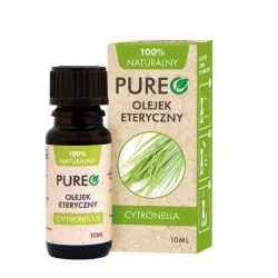 Olejek eteryczny naturalny Cytronella 10ml Pureo Cymbopogon Nardus Oil