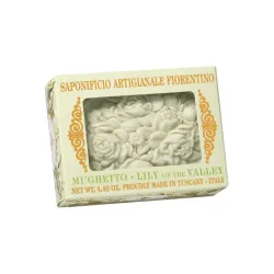 NATURALNE MYDŁO O ZAPACHU KONWALII, 125 G, W PUDEŁKU Z OKIENKIEM - SAPONIFICIO ARTIGIANALE FIORENTINO
