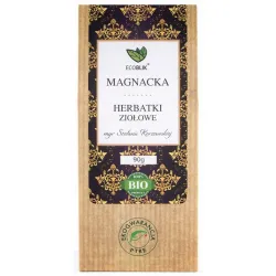 Magnacka herbatka ziołowa 90g EcoBlik liść melisy ziele dziurawca ziele nawłoci kwiat rumianku owoc głogu