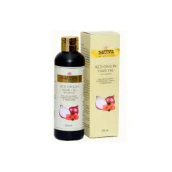 Olejek do włosów z nasion czerwonej cebuli z hibiskusem 200ml Sattva Ayurveda Allium Ceppa Hibiscus rosaimensis