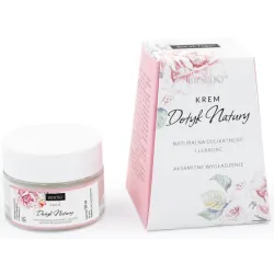Krem do twarzy Dotyk Natury 50ml Bioetiq olej z róży olej monoi masło mango kwas hialuronowy fitokolagen