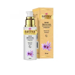 Krem do twarzy na noc z olejkiem kurkumadi i magnezem 50ml Sattva Ayurveda