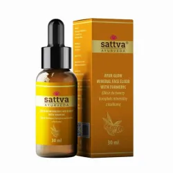 Eliksir do twarzy - kompleks mineralny z kurkumą 30ml Sattva Ayurveda kwas hialuronowy niacynamid