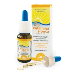 Witamina słońca D3 w kroplach 20 ml cholekalcyferol tokoferol naturalna witamina d