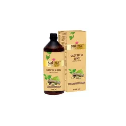Sok z Tulsi i Giloy 1000ml Sattva Ayurveda tinospora cordifolia ocimum sanctum