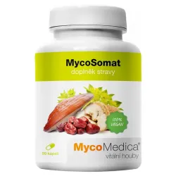 MycoSomat 90 kaps. MycoMedica Reishi Hericium Suan Zao Ren He Huan Pi Bai Shao Chai Hu Yu Jin Xiang Fu Zhi Zi Mu Dan Pi Gan Cao