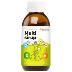 Multi syrop 200ml Mycomedica kwas l-askorbinowy cytrynian cynku kwas foliowy cholekalcyferol