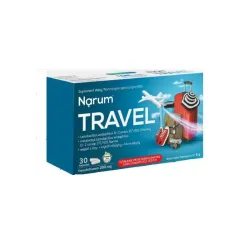 Narum Travel 200mg 30 kaps. Naurm Lactobacillus acidophilus Er-2 szczep 317/402 Narine węgiel z lipy olszyna jeżyna