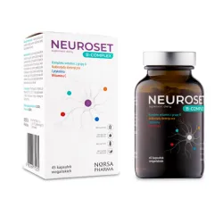 Neuroset B-Complex 45 kaps. Norsa Pharma kompleks witaminy B nukleotydy cytykolina witamina C urydyna cytydyna