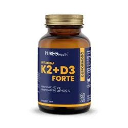 Witamina K2+D3 Forte 60 kaps. Pureo Health menachinon-7 cholekalcyferol