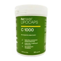 Witamina C 1000 liposomalna 120 kaps. Formeds lipocaps kwas L-askorbinowy fosfolipidy z lecytyny słonecznikowej