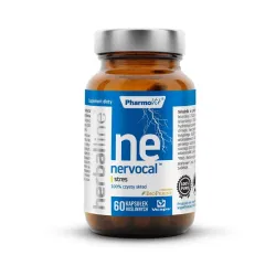 Nervocal herballine 60 kaps. PharmoVit na stres Pieprz czarny BioPerine Kozłek lekarski Chmiel zwyczajny Melisa lekarska