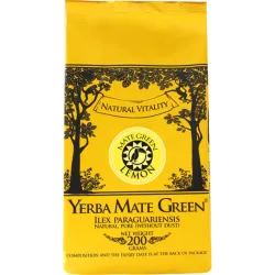 Yerba Mate Green LEMON 200g yerba herbata yerba Ilex paraguariensis trawa cytrynowa skórka cytryny nagietek