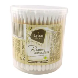 Patyczki higieniczne 100% bawełny i bambusa 200szt. w okrągłym pudełku