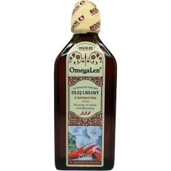 Olej lniany z kapsaicyną ostry 250ml Biooil Laboratorium tłoczony na zimno nierafinowany kwas alfa-linolenowy kwas linolowy