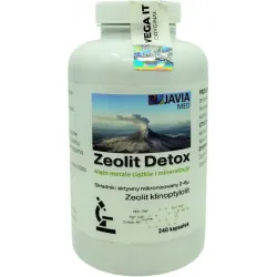 Zeolit Detox 240 kapsułek 0,65g Aktywny Klinoptylolit Najdrobniejszy Na Rynku 2-6μm