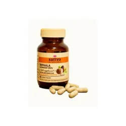 Triphala 60 kaps. Sattva Ayurveda Migdałecznik chebułowiec liściokwiat garbnikowy Terminalia Chebula Terminalia Belerica
