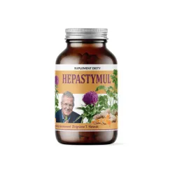 Hepastymul 60 kaps. receptura Zbigniew T. Nowak ostropest sylimaryna kolendra kurkuma Silybum marianum Coriandrum sativum