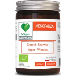 Menopauza 100 tabl. BeOrganic chmiel szałwia koper wierzba Humulus lupulus L. Salvia officinalis L