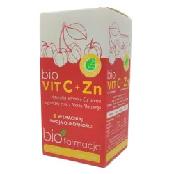 bio Witamina C + cynk z Morza Martwego 14 saszetek bioFarmacja wit. C z aceroli cytrynian cynku