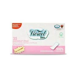 Wkładki higieniczne 35 szt. z organicznej bawełny niebielone chlorem kompostowalne  Vivicot Bio