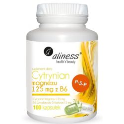 CYTRYNIAN MAGNEZU 125 MG + WITAMINA B6 - 100 TABLETEK | ALINESS