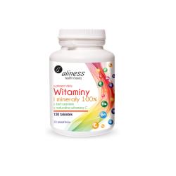 Aliness Witaminy i Minerały 100% – 120 tabletek
