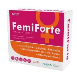 FemiForte 60 kapsułek – kompleks dla aktywnych kobiet (maca, shatavari, kozieradka, żeń‑szeń, szafran, L‑arginina, Ginkgo)