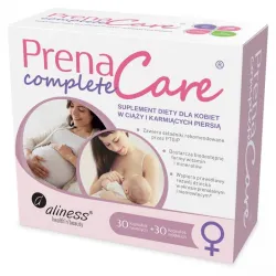 PrenaCare Complete dla kobiet w ciąży i karmiących 30 kaps + 30 kaps Aliness – DHA, foliany, selen, magnez, witaminy B6, B12, D