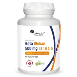 Beta Glukan 1,3‑1,6 β‑D 500 mg 100 kapsułek Aliness – Yestimun, Saccharomyces cerevisiae
