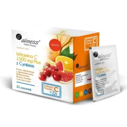 Witamina C 1000 mg z Cynkiem 30 saszetek Aliness – bioflawonoidy, rutyna, acerola